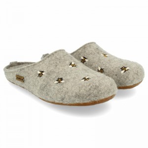 Haflinger Api Hausschuhe Damen Silber Grau | LIW098135
