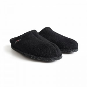 Haflinger As Hausschuhe Herren Schwarz | FKM560713