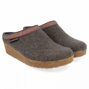 Haflinger Belle Clogs Damen Grau | UPL690815