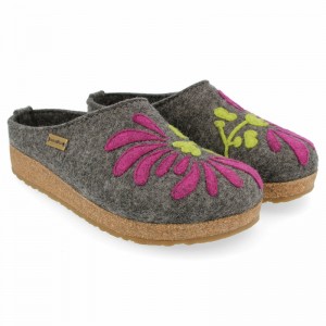 Haflinger Blooming Clogs Herren Grau | XHY596482