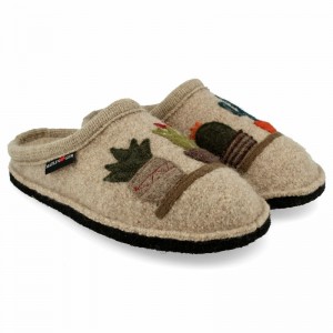 Haflinger Cactus Hausschuhe Damen Beige | ZBG816794