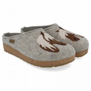 Haflinger Cavallo Clogs Herren Silber Grau | EIQ856127