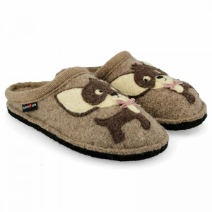 Haflinger Chihuahua Hausschuhe Damen Braun | SQM504327