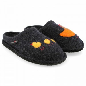 Haflinger Gallina Hausschuhe Damen Blau | IQD986547