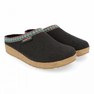 Haflinger Gz Clogs Damen Schwarz | UIL758640