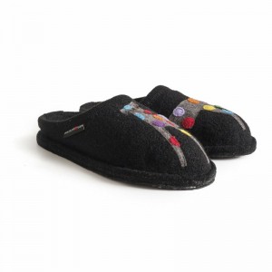 Haflinger Jack Hausschuhe Herren Schwarz | GFE834075