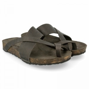 Haflinger Jackie Sandalen Herren Dunkelgrau | JQS549267