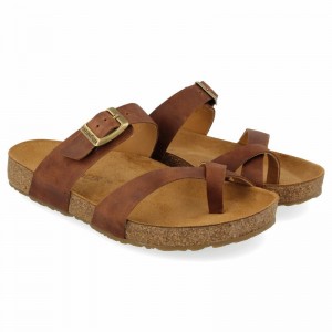 Haflinger Juno Sandalen Damen Braun | BGA356194