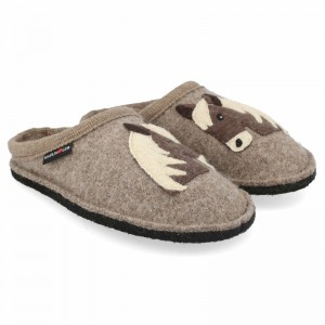 Haflinger Poni Hausschuhe Damen Braun | JDW094658