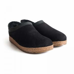 Haflinger Siberia Clogs Damen Schwarz | VWJ392176
