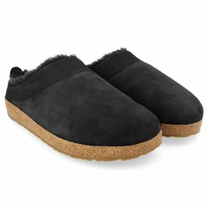 Haflinger Snowbird Clogs Herren Schwarz | UKP807146